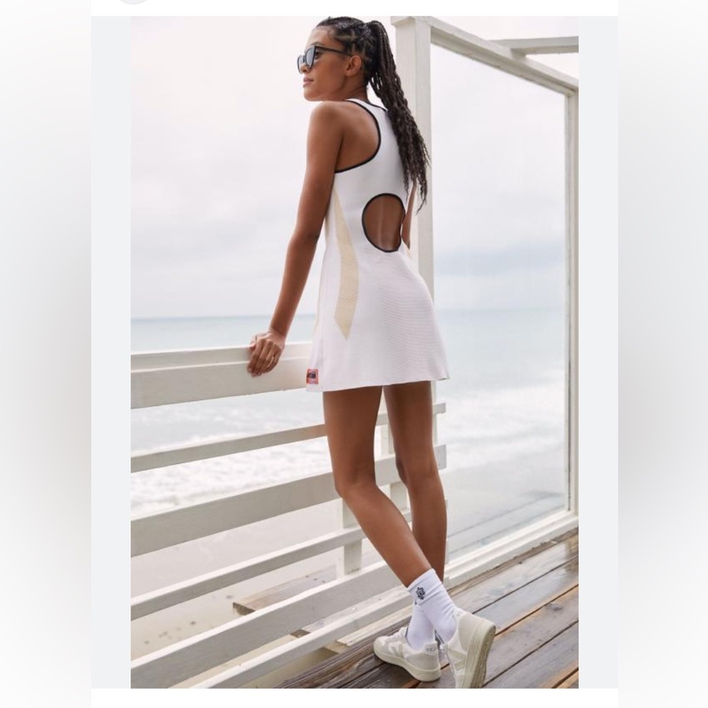 P.E nation backswing tennis exercise dress optic white M